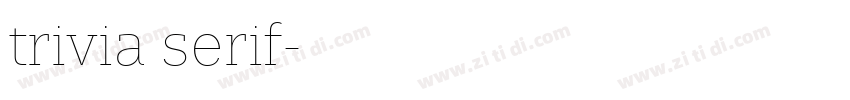 trivia serif字体转换